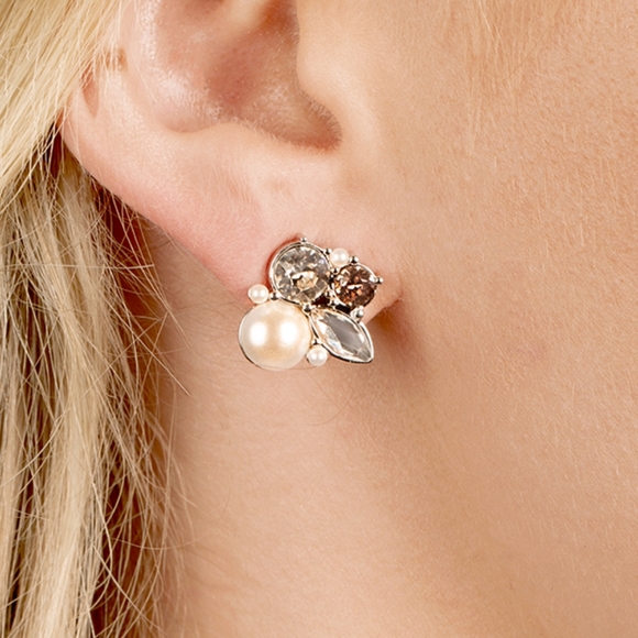 Origami Owl Jewelry Origami Owl Crystal Pearl Cluster Earrings Poshmark